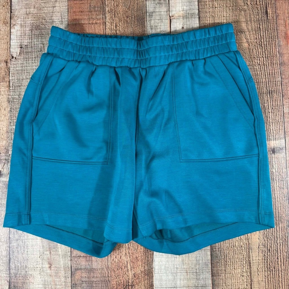 Mondetta Teal Athletic Shorts Medium Soft Stretch Elastic Waist Activewear Gym